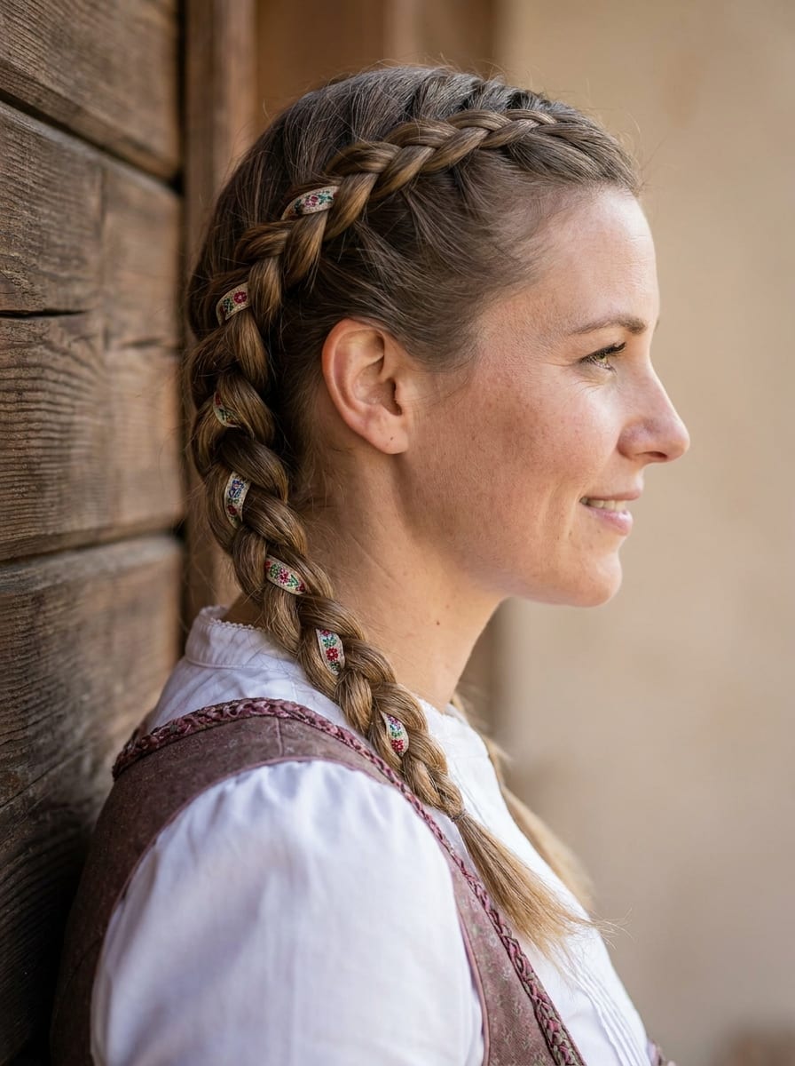 Doppelte Dutch Braids - Dirndlfrisur